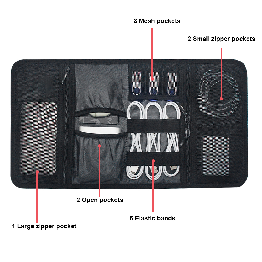 Tech Organizer Bag Cable Stora - Tech Accessories Shop review and price